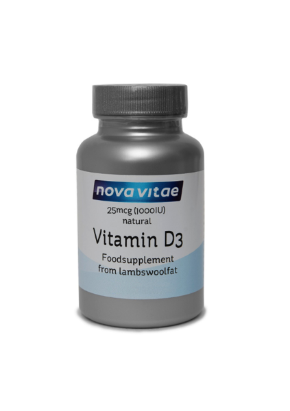 Dabīgais D3 vitamīns 25mcg (1000IU/1 kapsulā)